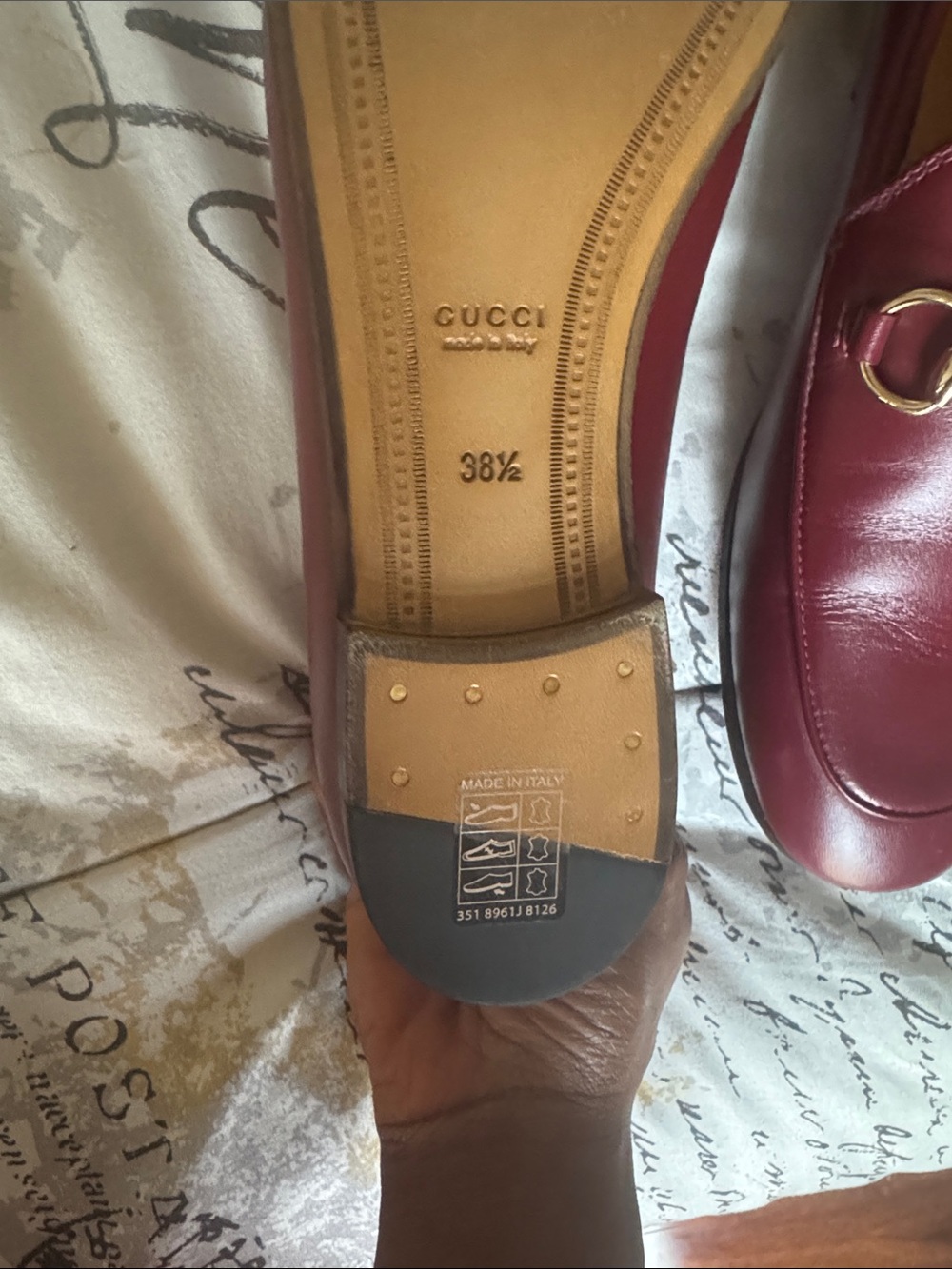 Gucci Red Leather Horsebit Loafers - Picture 2 of 5